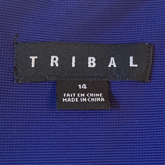 NWOT-Tribal~Dress~Sleeveless-Size 14~Jewel Blue~Sequins - Picture 7 of 8